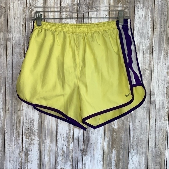 Nike Pants - Nike Yellow & Purple Running Shorts